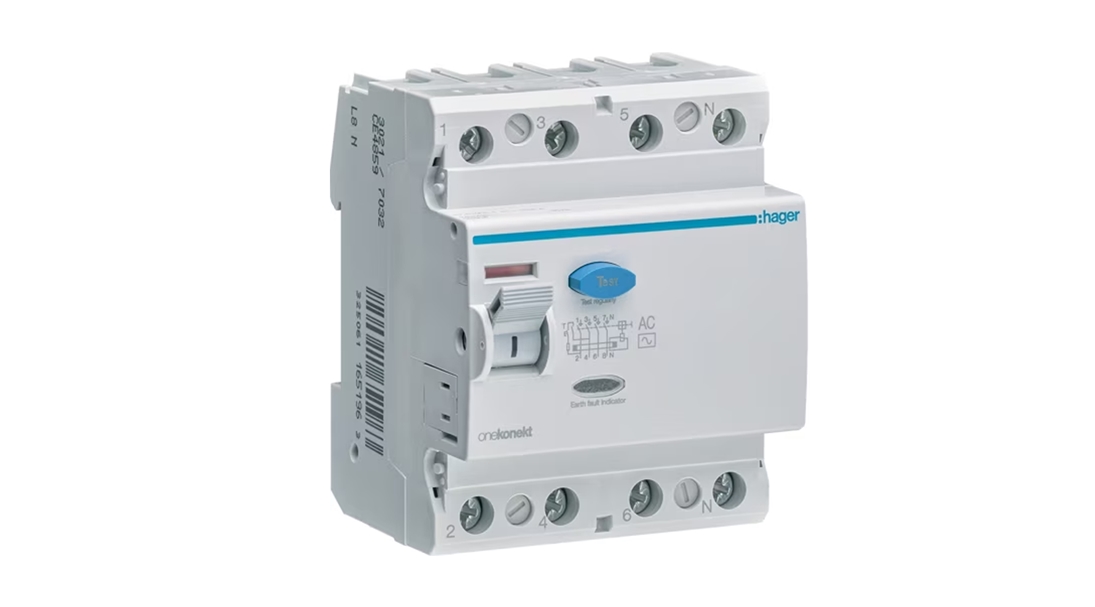Hager 300mA 100A 4 Kutuplu AC Tipi Kaçak Akım Rölesi