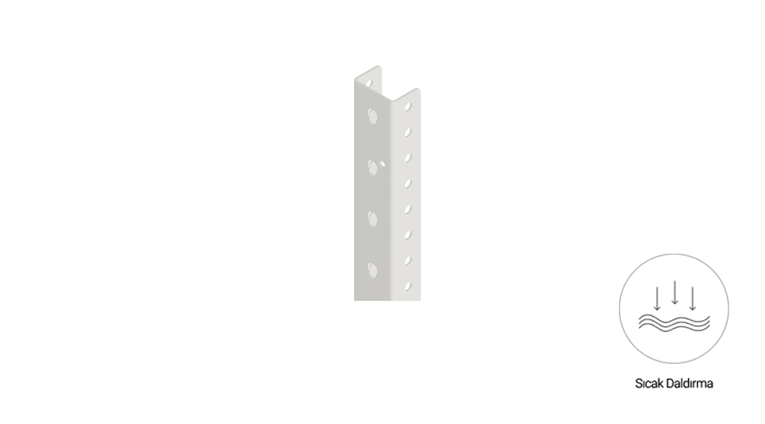 ASU 2A-5 Askı Uzatma Profili (L:2000mm) (T:2mm) - Sıcak Daldırma