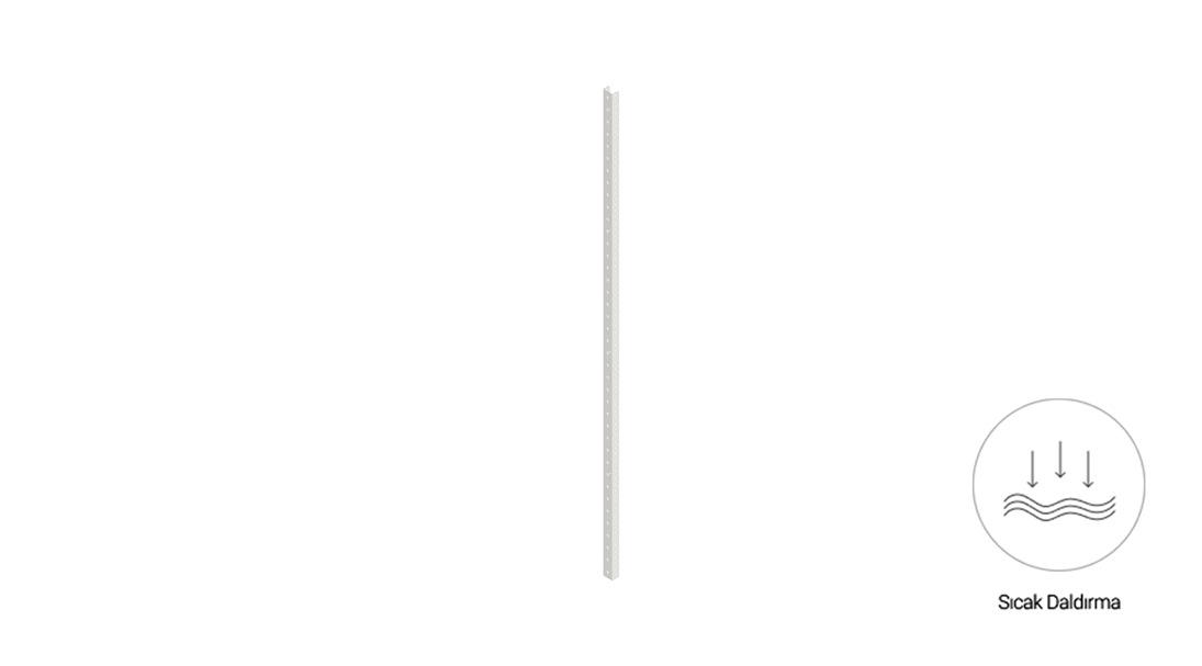 ASU 2A-5 Askı Uzatma Profili (L:2000mm) (T:2mm) - Sıcak Daldırma