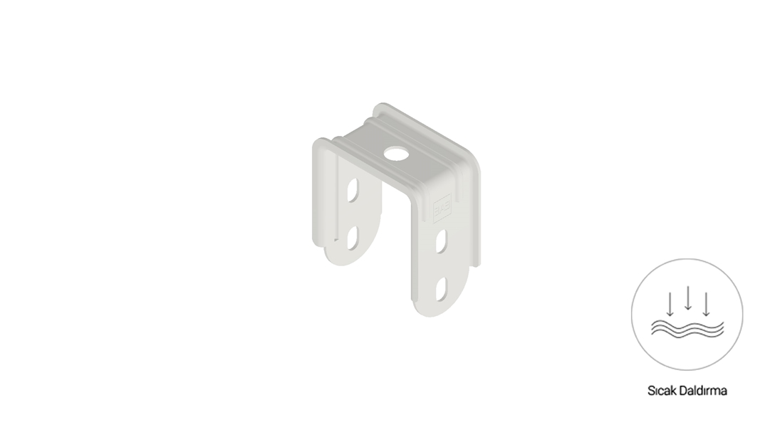 AT3 050 - Tek Tij Kanal Taşıyıcı (1,5mm) - Sıcak Daldırma