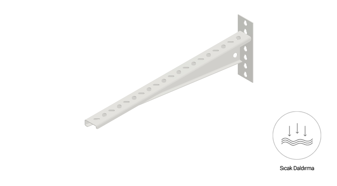 ETS-D 600 Duvar Tipi Kanal Taşıyıcı (Sıcak Daldırma)