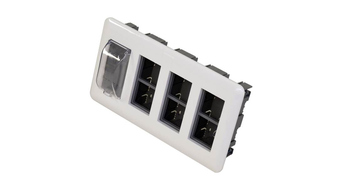 WSB Duvar Tipi Sıva Altı Modüler Priz Kutusu - Dörtlü, 16 Modül, Boş