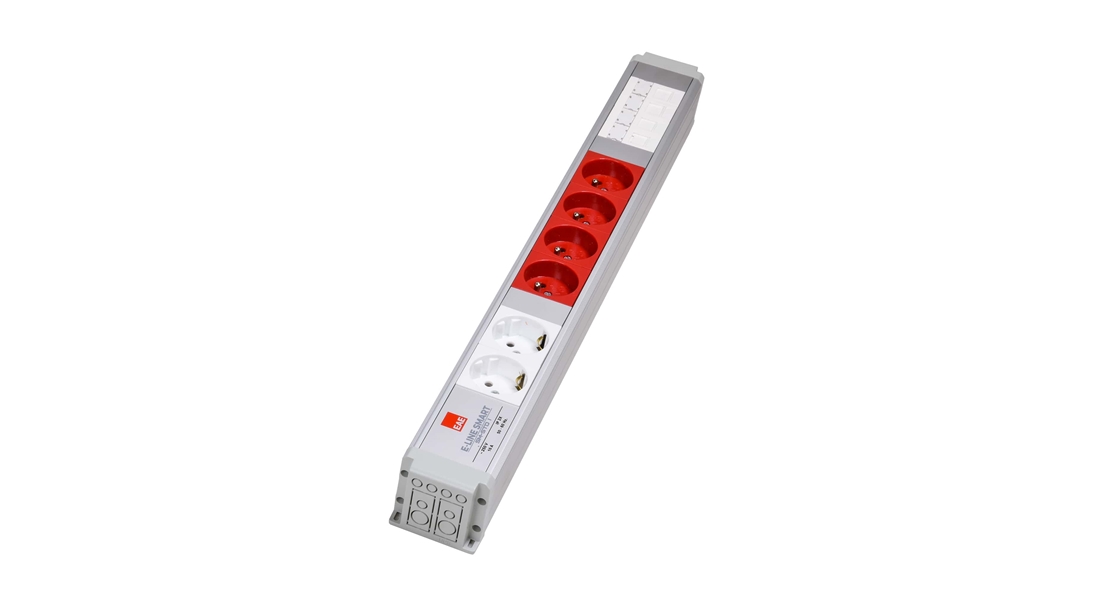 SM-STD I - Standart Tip Bürotik Priz Bloğu, 2 Şebeke+4 UPS+3 Tel- Data Kapağı, 16/22 Modül