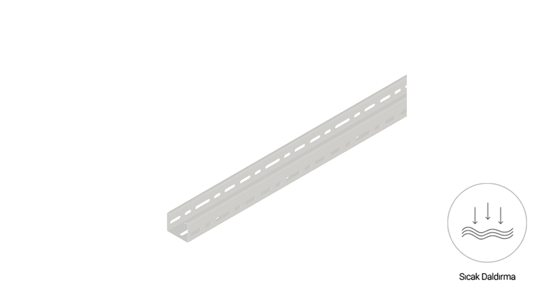 40 Cty 50 - Sıcak Daldırma  Kablo Kanalı (050X40X0.8mm)