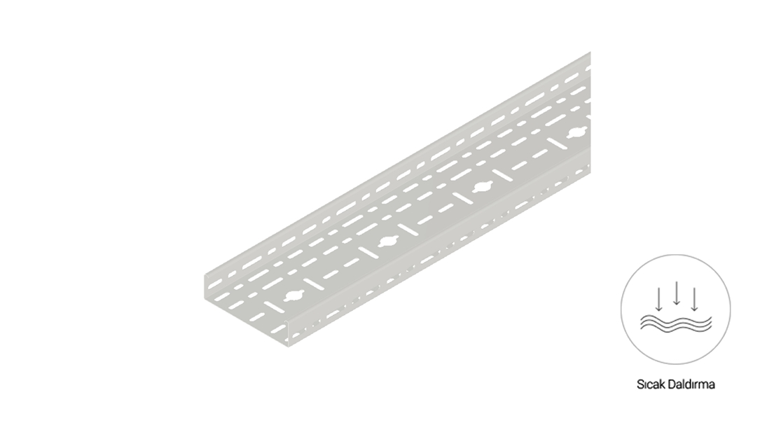 40 Cty 200 - Sıcak Daldırma  Kablo Kanalı (200X40X0.8mm)