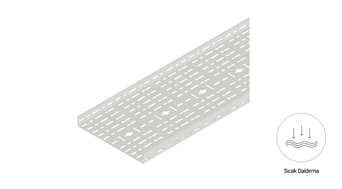 40 Cty 300 - Sıcak Daldırma Kablo Kanalı (300X40X1mm)