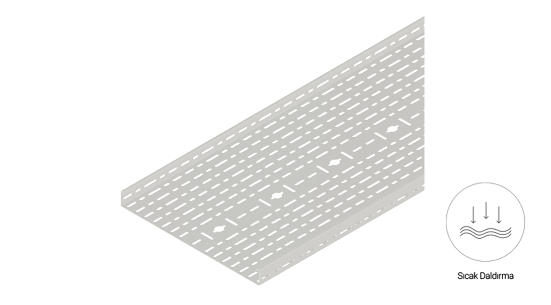 40 Cty 400 - Sıcak Daldırma  Kablo Kanalı (400X40X1,5mm)