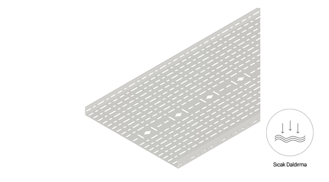 40 Cty 500 - Sıcak Daldırma  Kablo Kanalı (500X40X1,5mm)