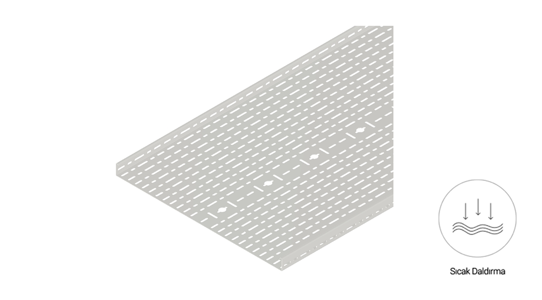 40 Cty 600 - Sıcak Daldırma  Kablo Kanalı (600X40X1,5mm)