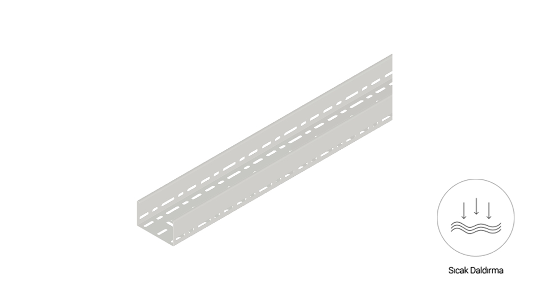 60 Cty 100 - Sıcak Daldırma Kablo Kanalı (100X60X0,8mm)