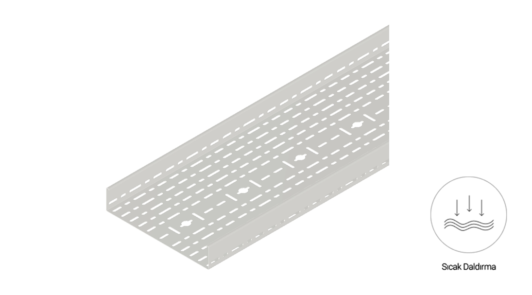 60 Cty 300 - Sıcak Daldırma Kablo Kanalı (300X60X1mm)