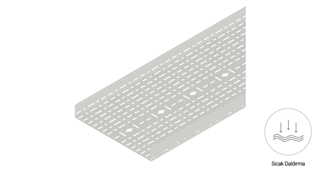 60 Cty 400 - Sıcak Daldırma Kablo Kanalı  (400X60X1,5mm)