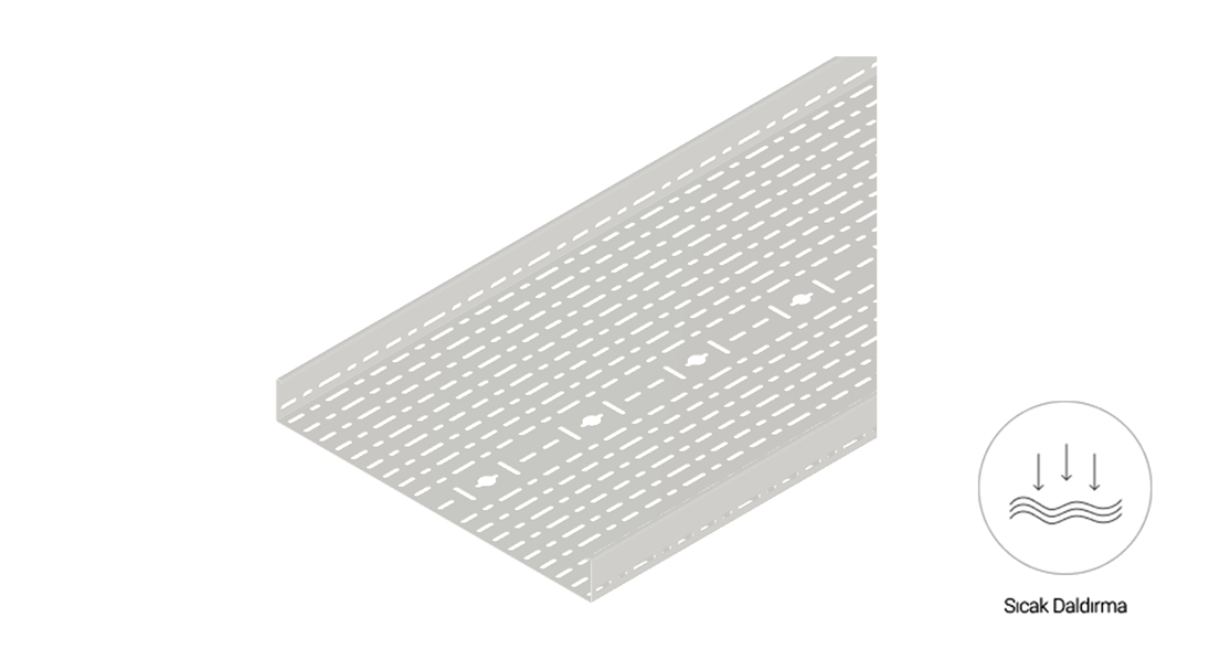 60 Cty 500 - Sıcak Daldırma Kablo Kanalı  (500X60X1,5mm)