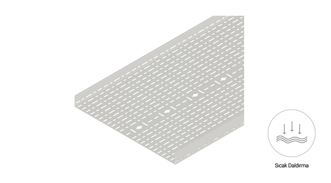 60 Cty 600 - Sıcak Daldırma Kablo Kanalı  (600X60X1,5mm)