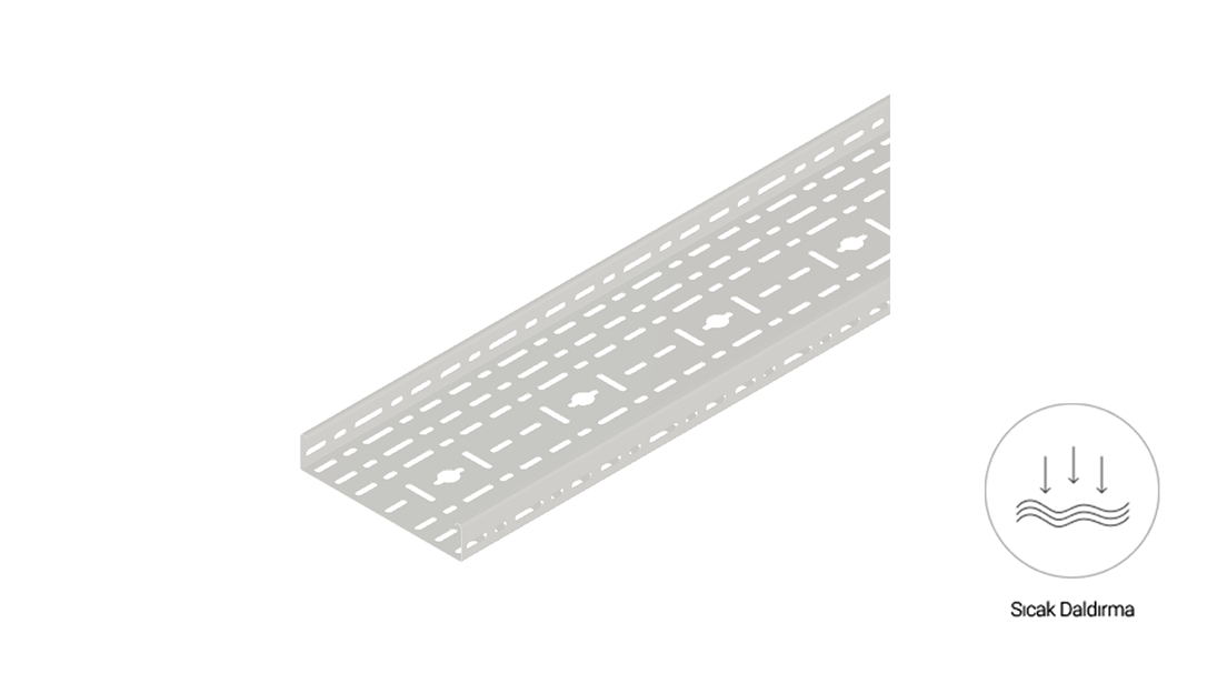 40 Cty 200 - Sıcak Daldırma Kablo Kanalı (200X40X1mm)