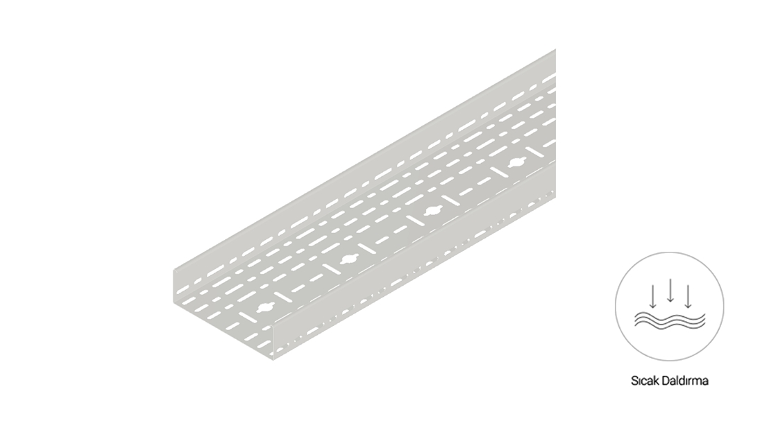 60 Cty 200 - Sıcak Daldırma Kablo Kanalı  (200X60X1mm)